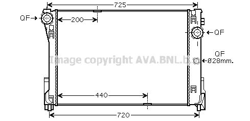 AVA QUALITY COOLING Радиатор, охлаждение двигателя MSA2474